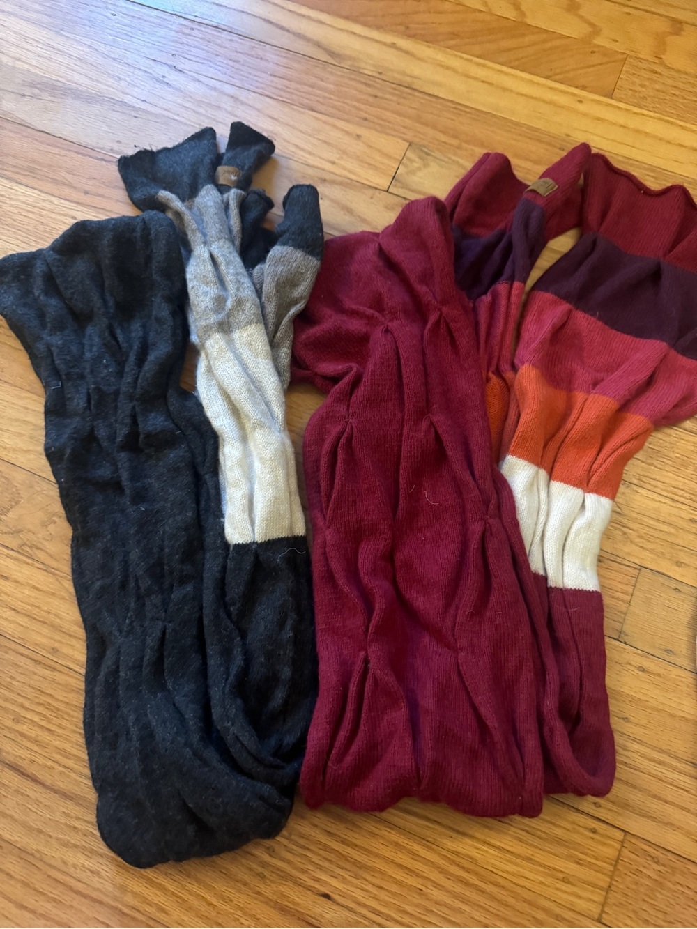 Fossil Striped Knit Scarf Bundle